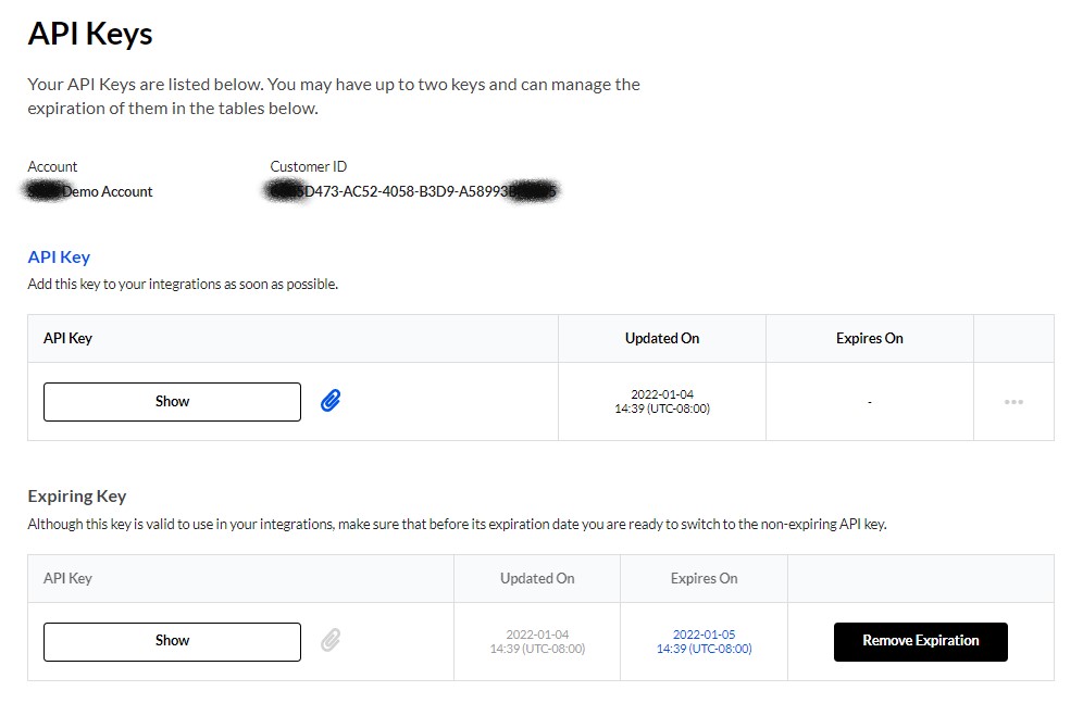 How do I reset my API Key?